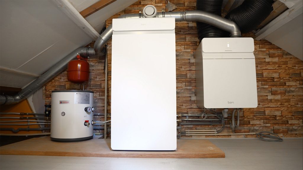 BEN Dual-AIR warmtepomp in split opstelling met buffervat